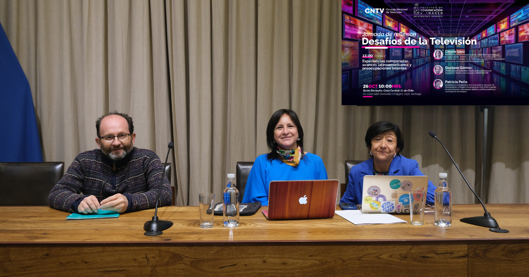 Patricia Peña, Chiara Saéz y Gustavo Gómez